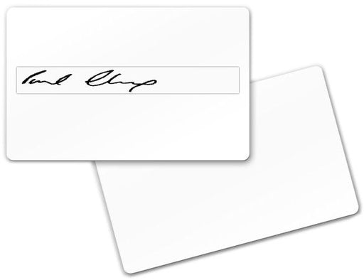 Blank White Plastic PVC Cards with Signature Panel